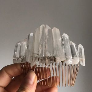 New** Chrystal Quartz Boho Wedding Haircomb